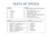 English worksheet: Parts of Speech Worksheet 2