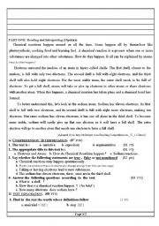 English worksheet: Chemical reactions 