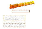 English Worksheet: story:Jack and the Beanstalk