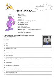 English worksheet: Meet Rocky