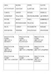 English Worksheet: profession