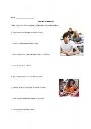 English worksheet: Incorrect Sentences #3