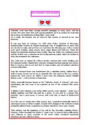 English Worksheet: Valentine Cards - History