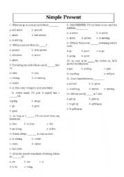 English Worksheet: present simple