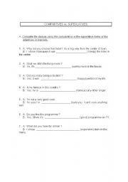 English worksheet: Comparatives and Superlatives 