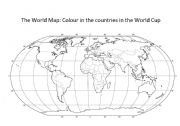 English Worksheet: World Cup: Colour in the countries