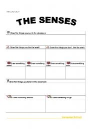 English worksheet: Senses