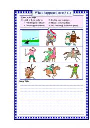 English Worksheet: What hapens next?