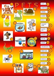 English Worksheet: Pets connect with numbers