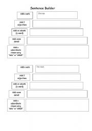 English Worksheet: Sentence builder