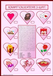 Valentines Day wordsearch