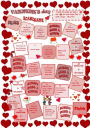 English Worksheet: Valentines Day Board Game