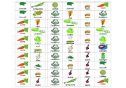 English Worksheet: vegetables dominos 3 of 6