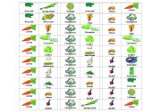 English worksheet: vegetables dominos 3 of 6