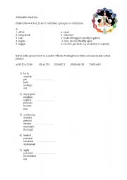 English Worksheet: Alternative medicine