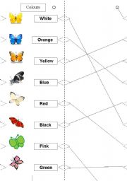 English Worksheet: String card colours