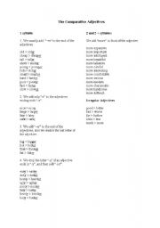 English Worksheet: comparison of adjectives