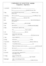 English Worksheet: Comparative- Superlative