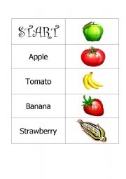English worksheet: Domino Fruit and veg.