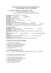 English Worksheet: making reservations on phone