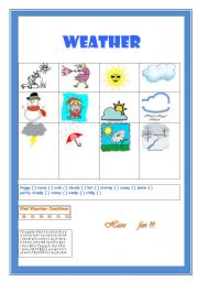 English Worksheet: weather conditions