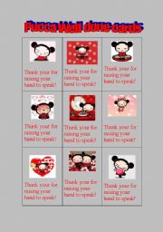 English Worksheet: Pucca Well done cards