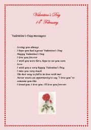 English Worksheet: Valentines Day