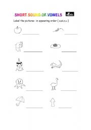 English worksheet: SHORT AND LONG SOUNDS OF VOWELS