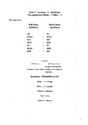 English Worksheet: the verbs. to be and to have