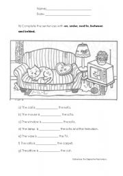 English Worksheet: Prepositions