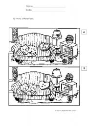 English Worksheet: Find the differences