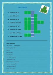 English worksheet: past tense, irregular verbs