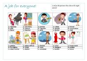 English Worksheet: A job 4 everyone part 1/3