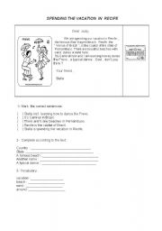 English worksheet: text 