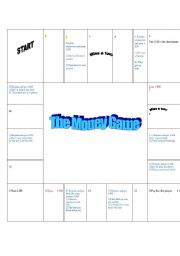 English worksheet: The Money Board Game