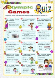 English Worksheet: Olympic Games Quiz