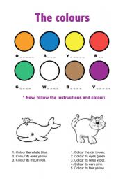 English worksheet: The colours !!!! 