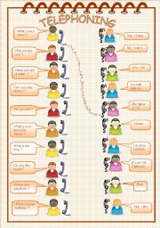 English Worksheet: TELEPHONING