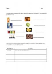 English worksheet: Countable/Uncoutable/some/any/how much/how many