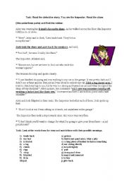 English Worksheet: Detective Story