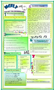 English Worksheet: Song: Ive Got You - McFly. Song + Bio + activities.