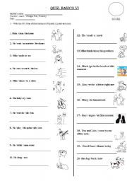 English Worksheet: quiz about ing form