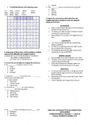 English worksheet: EXAM