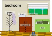 Rooms Flashcards [9 rooms _ BW included] (Fully editable)