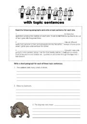 English Worksheet: Paragraphing