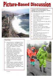 English Worksheet: Picture-Based Discussion (9): The Environment (2): Disasters