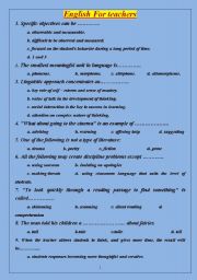 English Worksheet:  english for teachers