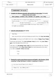 English Worksheet: 7th form test