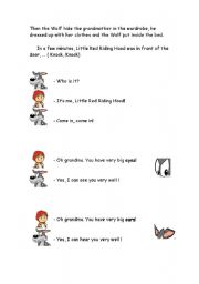 little red riding hood role play continue, 2nd sheet 1/3.