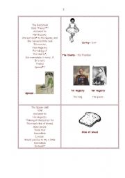 English worksheet: The Kings Breakfast by A.A. Milne/ Part 2